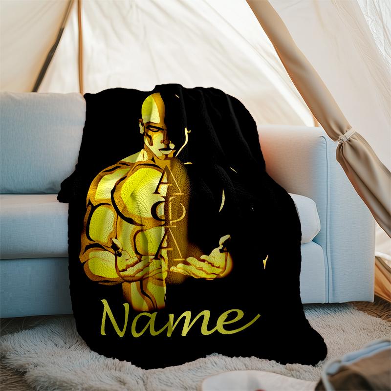 Personalized Custom Name Blanket - Alpha Phi Alpha Print Design,Blanket for Sofa,Bed,Travel,Camping - Soft and Warm, Great Gift