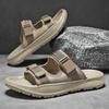 2025 Summer New Slippers Men's Wear Non-slip and Wear-resistant High-end Trendy Brand Stepping On Shit Outdoor Sports Beach Sandals