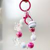 Butterfly Key Chain Colorful Beads Phone Pendant Wrist Strap Car Key Ring Bag Decor Headphone Case Charms