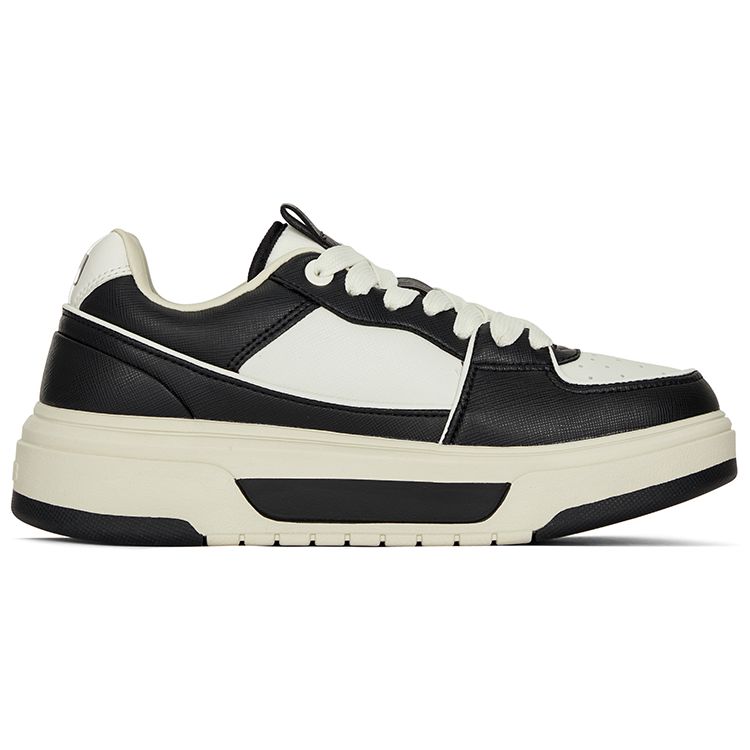 MLB Chunky Liner 24SS New York Yankees Comfortable Vintage Casual Versatile Black White Panda Height Increasing Low Top Skate Shoes 3ASXCLS4N-50BKS