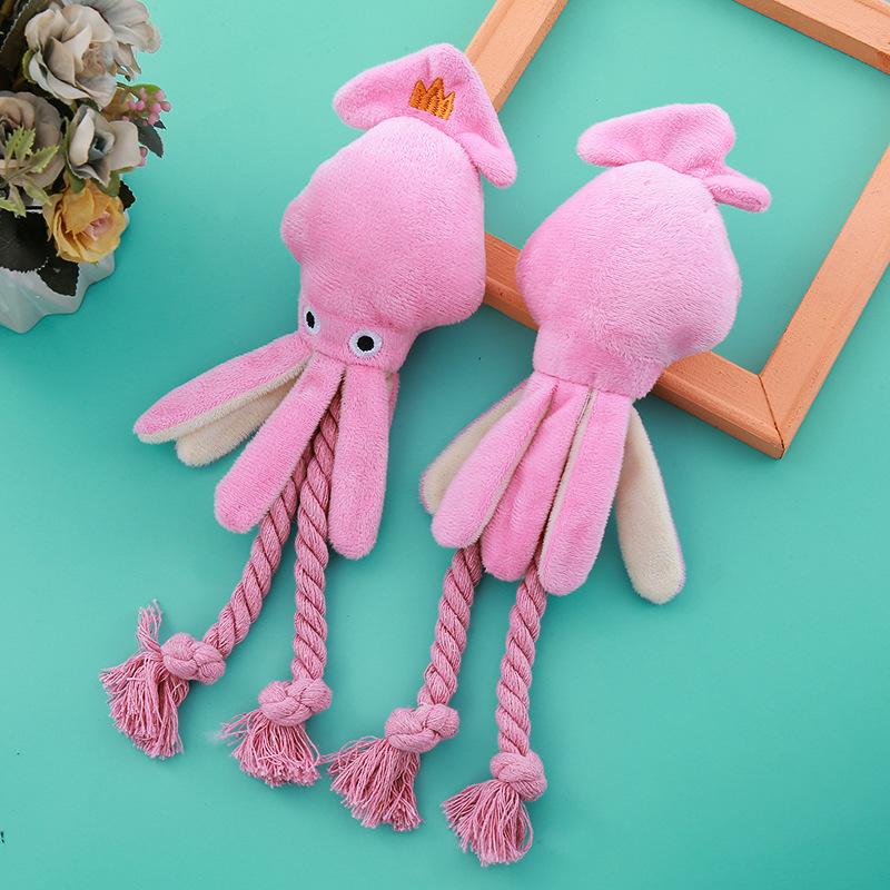 Dog Toys, Sound-sounding Cotton Ropes, Octopuses, Teeth-cleaning Interactive Pet Toys, Cat Supplies