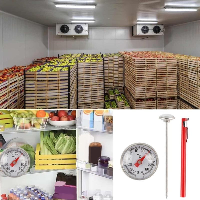 Stainless Steel Probe Digital Temperature Gauge High Accuracy ±2℃ For Cold Chain Monitoring Food and Medicine Storage