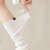 White Knitted Hosiery Socks for Women In Autumn and Spring, Calf Coverings, Pile-up Socks for Hot Girls, Long Pile-up Socks for Spring and Summer