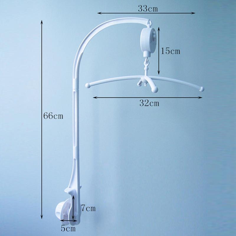 Non-Toxic Qwz New Baby Bed Bell Toy Holder White Rattles Bracket Mobile Crib Music Box Newborn Bell Crib Toy For 0-12 Month For Baby Gift
