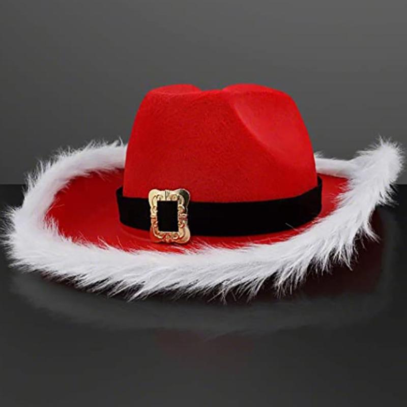 Christmas Party Hats Cowboy Hat for Womens Western Hat Cowboy Hat with Feathers Cowboy Costume Dress Up