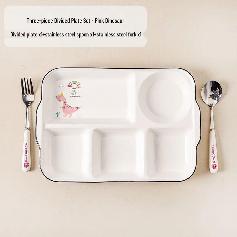 Jiakangming Ceramic Four-Compartment Divided Plate
