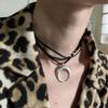 Μοντέρνο Κολιέ με Κρεμαστό Κέρατο Φεγγαριού Αλυσίδα Πολλαπλών Στρώσεων Απλά Κοσμήματα Αλυσίδα Κλείδας Στρωτό Choker Δώρο