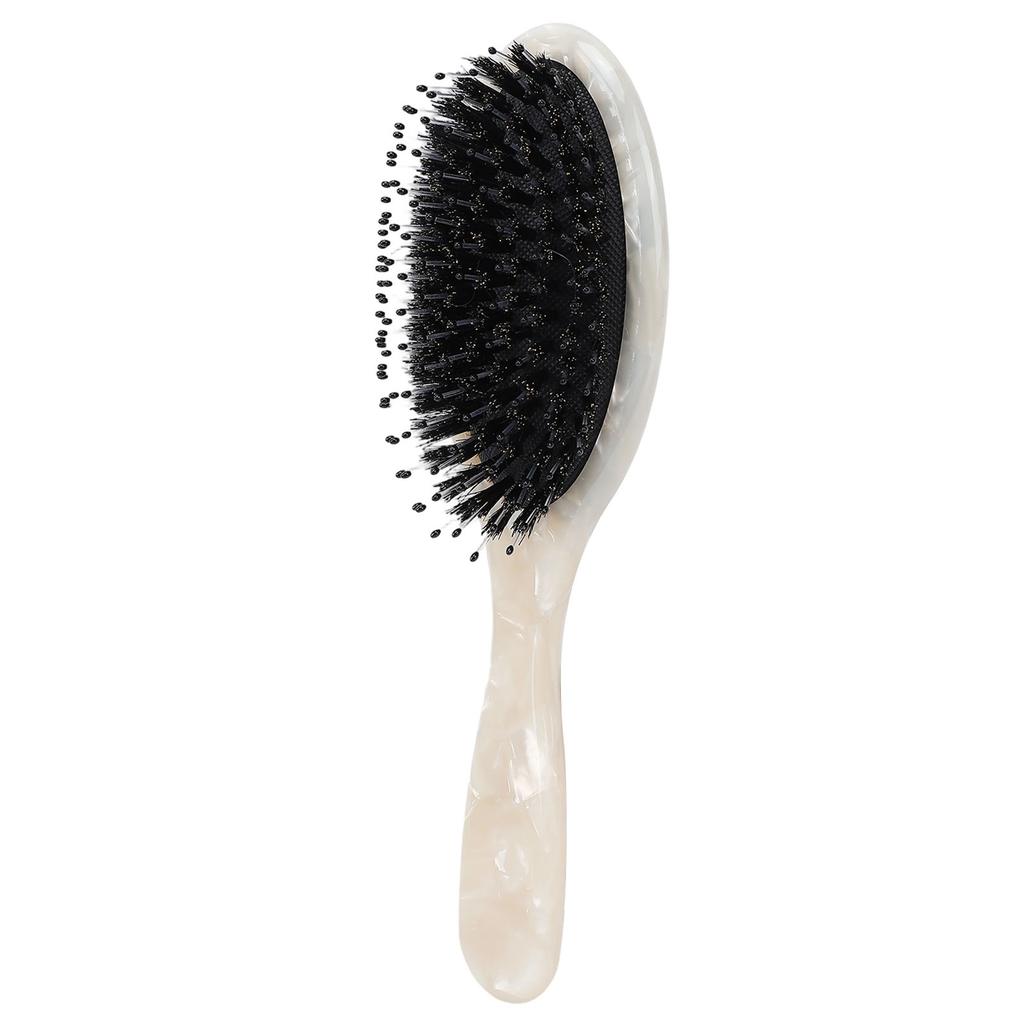 Boar Bristle Brush Dry Wet Use Enhance Shine Nylon Bristles Detangling Hair Brush for Thick Extensions Wigs Curly Hair