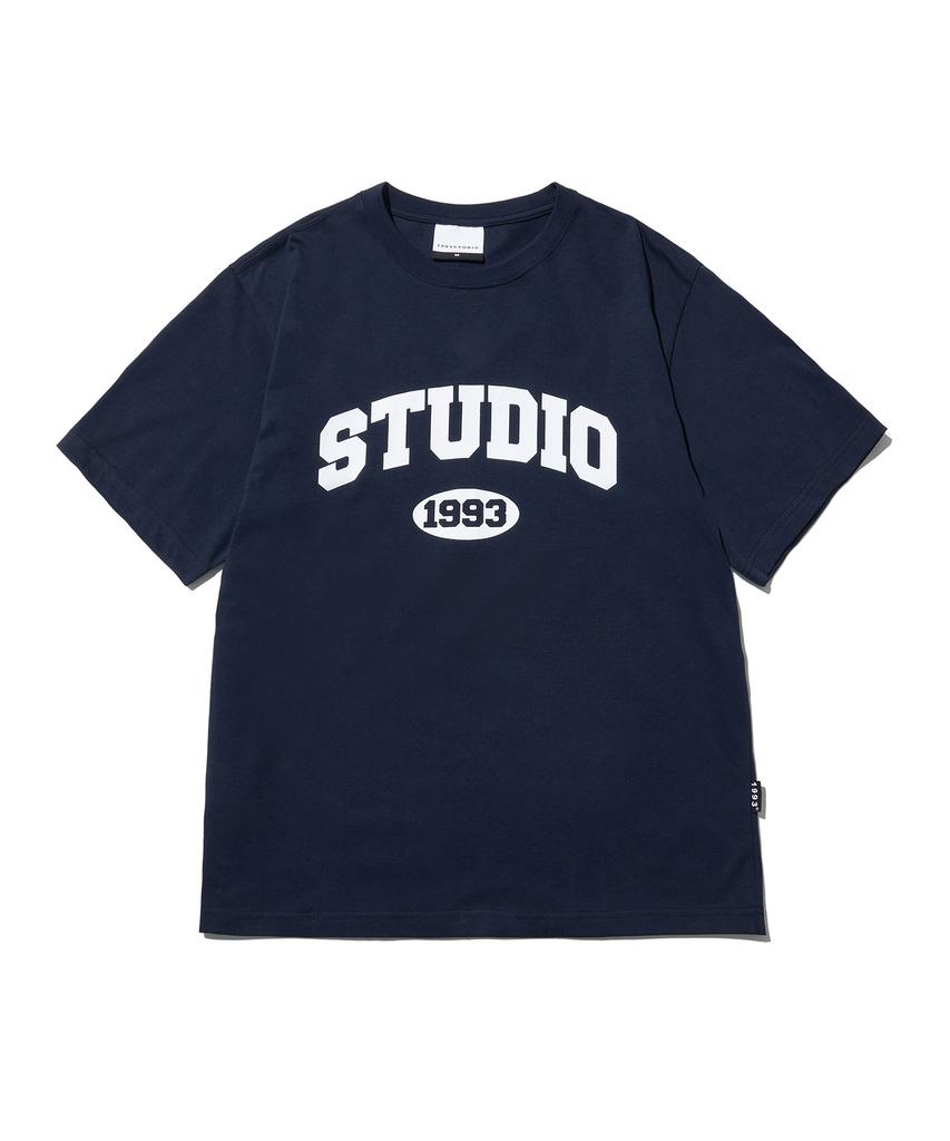 1993STUDIO Arch Logo T-Shirt_Navy