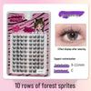 10-Row Autumn Leaf & Sunflower Faux Eyelashes - Flat, Glue-Free