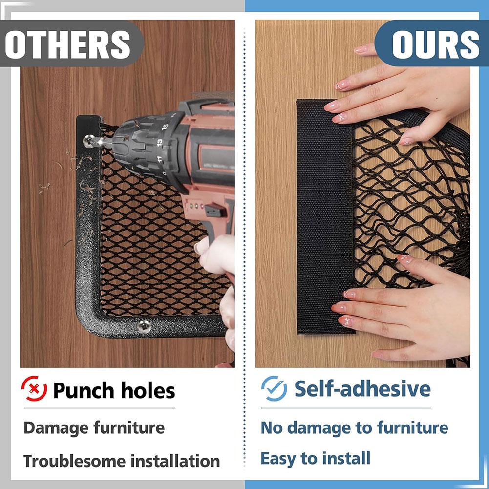 Extra Large Elastic Storage Net Car Back Rear Trunk Storage Net Seat Elastic String Net For Cargo Van Motor Home Mobile 25x50cm