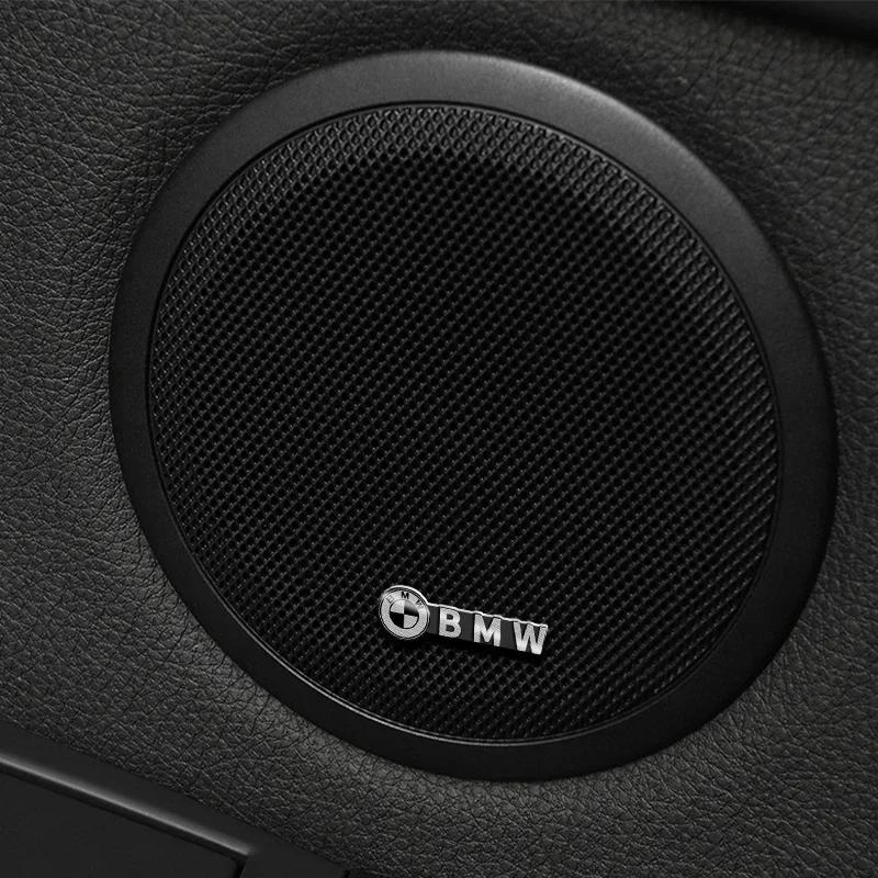 2/4 szt. Akcesoria samochodowe Audio samochodowe Aluminiowe Naklejki Stereo na Głośnik Dla bmw E46 E39 E38 E90 E60 E36 F30 F30 E34 F10 E92 E38 E91