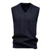 Herbst Winter Pullover Westen Pullover Herren Warm Gestrickte Weste Mode Smart Casual V-Ausschnitt Ärmellos Gestrickte Pullover Locker Weste