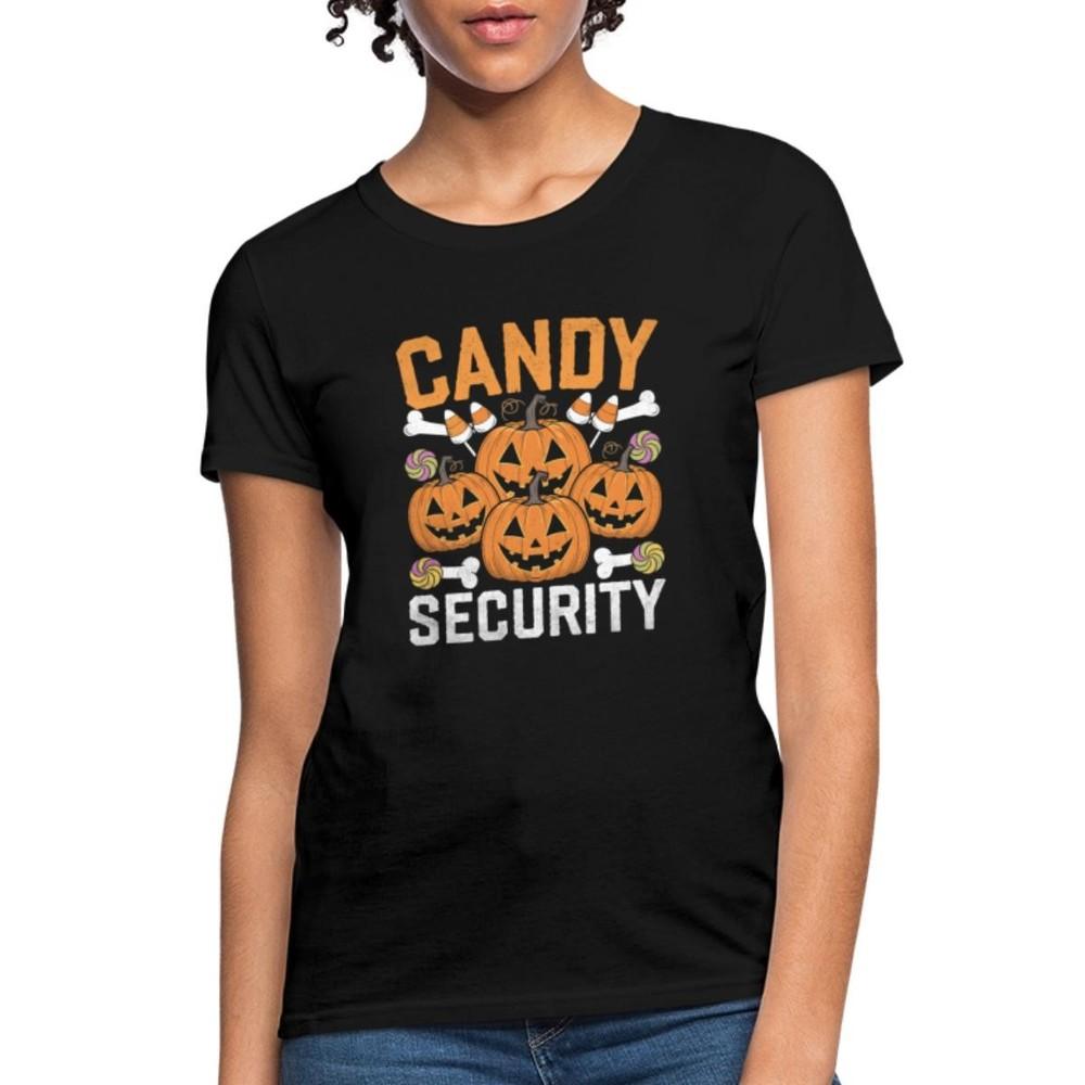 Candy Security Halloween Scary Pumpkins Women s T-Shirt 4XL