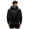 S-3XL Men Waterproof Hooded Jacket Long Sleeve Front Zip Up Drawstring Raincoat Windbreaker for Hiking Fishing Biking Outdoor