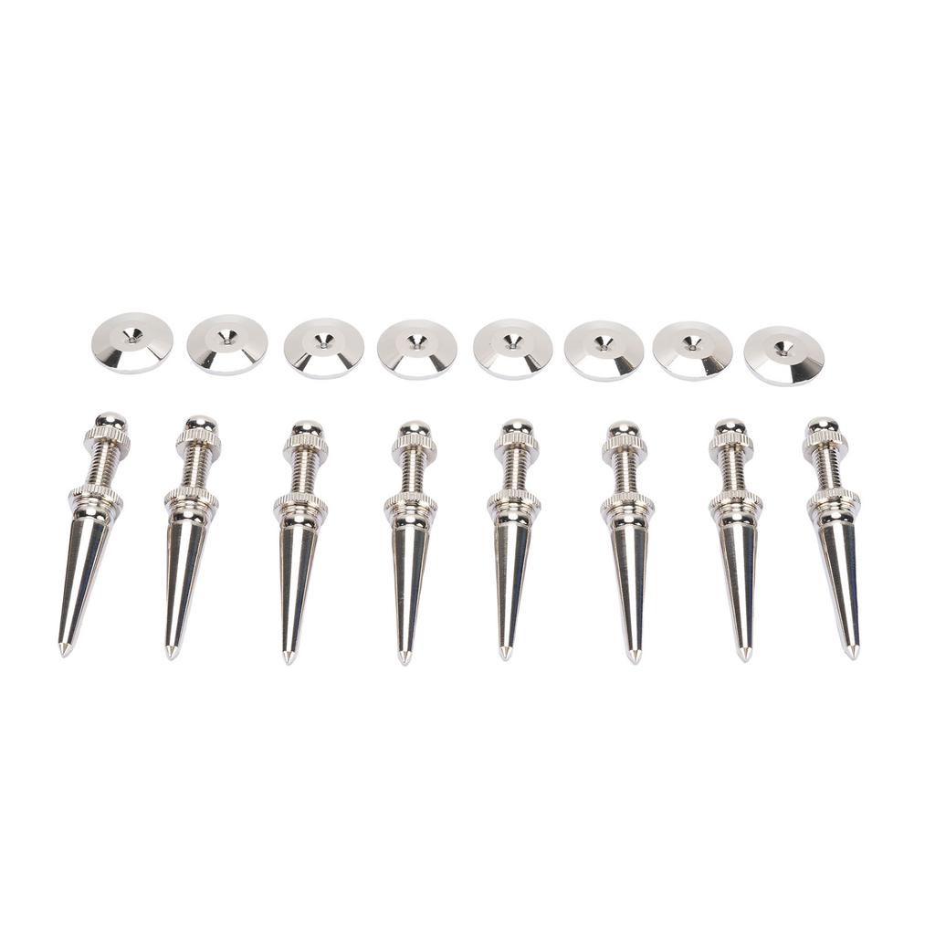 8 Pcs Speaker Spike Stands Pure Copper Shockproof Speaker Isolation Spikes for Subwoofer Amplifier Turntable Recorder
