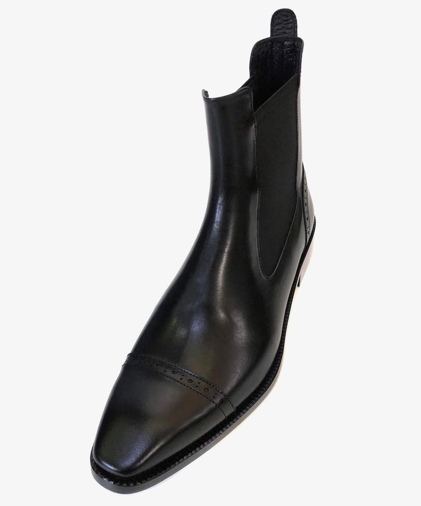 Joenshoe Kando Straight-Tip Chelsea Boots Black