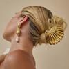 Elegant Gold Metal Seashells Hair Claw for Women Stylish Clip Crab Clamp Hairwear Hair Shaping Claw Clip for Daily Use