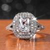Neu Wunderschöne Volle Zirkon Hochzeit Ringe Frauen Schillernden Kristall Zirkonia Vorschlag Engagement Party Ring Luxus Schmuck