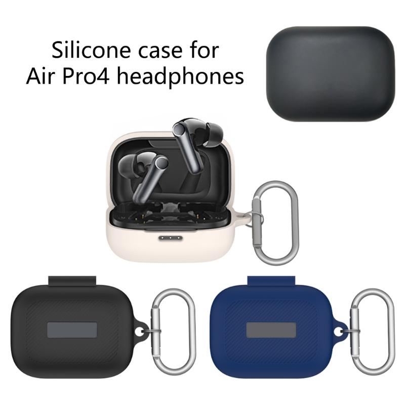 Durability Silicone Case For Air Pro4 Earbud,Silicone Sleeve Durability Earbud Protector With Carabiner Hook