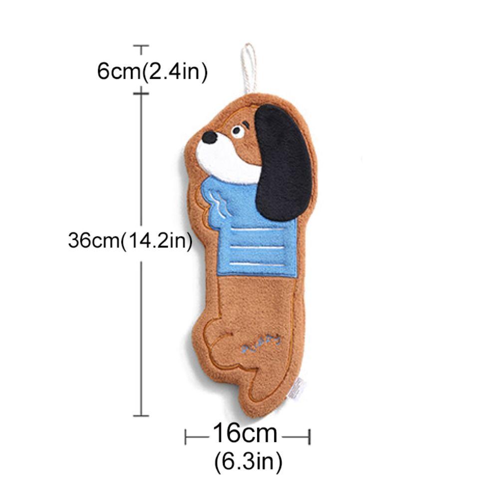 Thicker Cleaning Towel Quick Drying Dishcloths Creative Dachshund Shaped Hand Towel  Bathroom