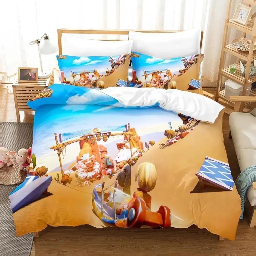 Comforter 3D Print Anime Game My Time At Sandrock Bedding Set Single Twin Full Queen King Size Bed Set Adult Kid Bedroom S