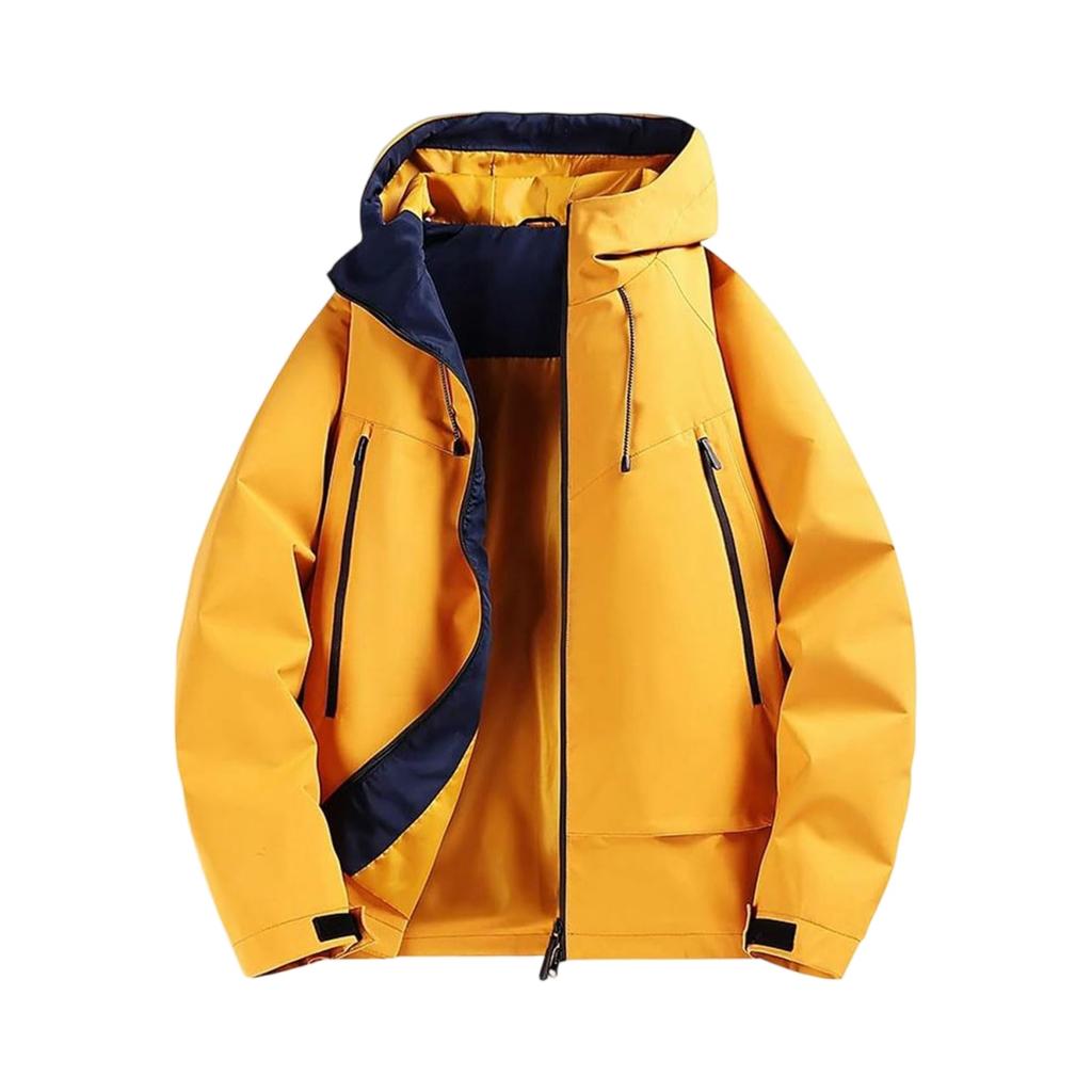 Men's Casual Sports Jacket Lightweight Hooded Hiking Golf Raincoats With Pockets