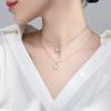 Luxury Multi-layered Zircon Heart Pendant Necklace for Women Charm Gold Color Star Crystal Choker Chain Fashion Jewelry Gift
