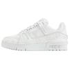 Louis Vuitton Trainer Cow Leather Low Top Skateboard Shoes Women's Gray White 1AKKHJ