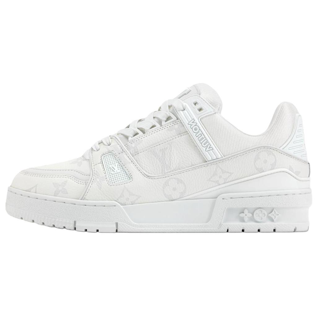 Louis Vuitton Trainer Cow Leather Low Top Skateboard Shoes Women's Gray White 1AKKHJ
