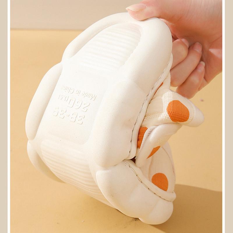 Fashion Lovely Fruit Print Cotton Slippers Women Winter Hook and Loop Non-Slip Plush Slides Women Soft Faux Fur Warm Slipper Mujer