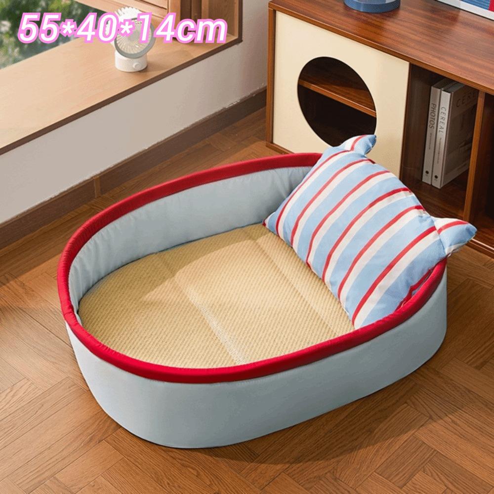 New Universal Summer Pet Bed with Cooling Mat and Pillow All-season Sleeping Mat Pet Supplies Foldable Dog Bed