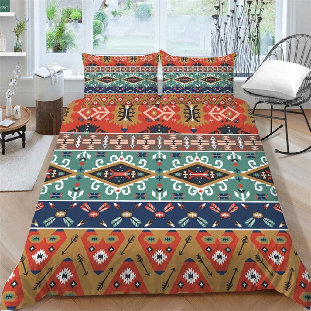 Vector Ethnic Style Bedding Sets Soft Duvet Cover Set Highend Bedroom Decor Gift
