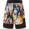 Li-Ning Basketball Series Full Print Letter Mid-Waist Drawstring Loose Straight Basketball Pants Men bottoms Black AAPU115-10
