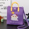 Halloween Themed Knitted Handbag Cartoon Ghost Pumpkin Print Shoulder Crossbody Bag Women Casual Phone Pouch Halloween Gift Bag