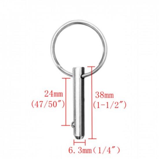 QUICK RELEASE Pin 1/4" Stainless Steel Boat Bimini Top Marine Hardware 8 PACK