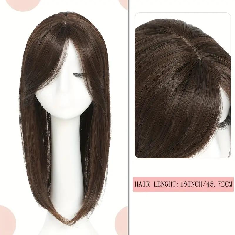 2025 New Style Women Hair Extensions Breathable Invisible Mono Toupee With Clip Synthetic Hair Toppers for Women