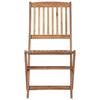 Chaise pliable d'extérieur - MAISON EXCLUSIVE - Acacia - Lot de 8 - Finition huilée - Résistantes intempéries