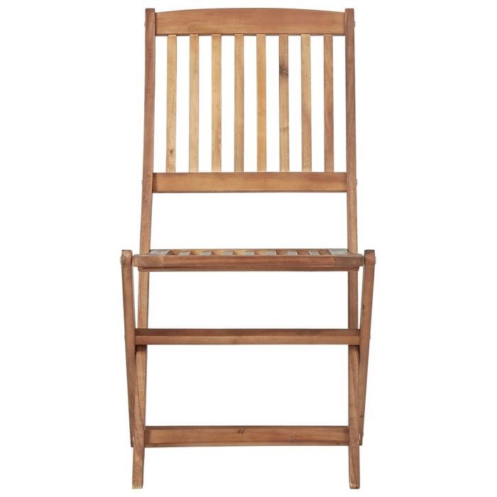 Chaise pliable d'extérieur - MAISON EXCLUSIVE - Acacia - Lot de 8 - Finition huilée - Résistantes intempéries