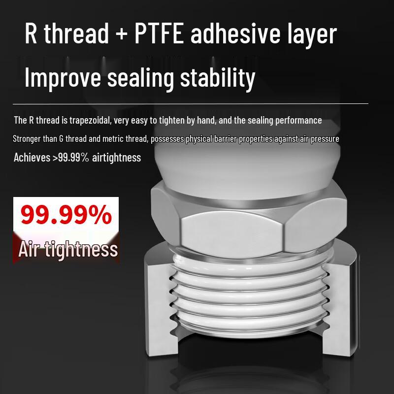 PL-L Threaded Two-Way Pneumatic Air Hose Connector CN plug (adapter included)