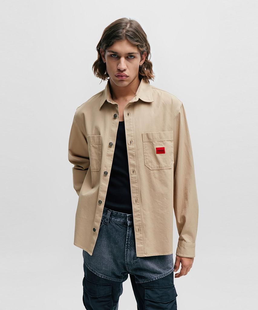 Hugo Cotton Twill Oversized Fit Shirt 50500199_267