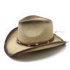 Western Cowboy Strohhut Big Eaves Hut Sonnenschutz Schatten Strandhut Harter Strohhut