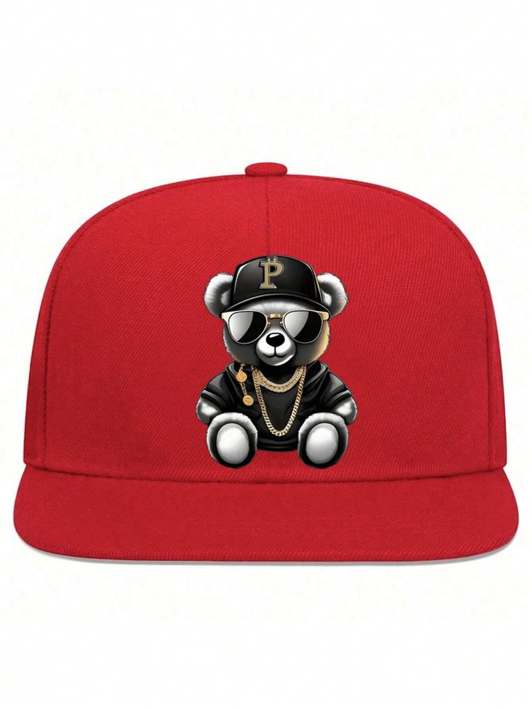New European And American Men'S And Women'S Temperament Retro Trend Teddy Bear Embroidered Baseball Cap Duckbill Cap