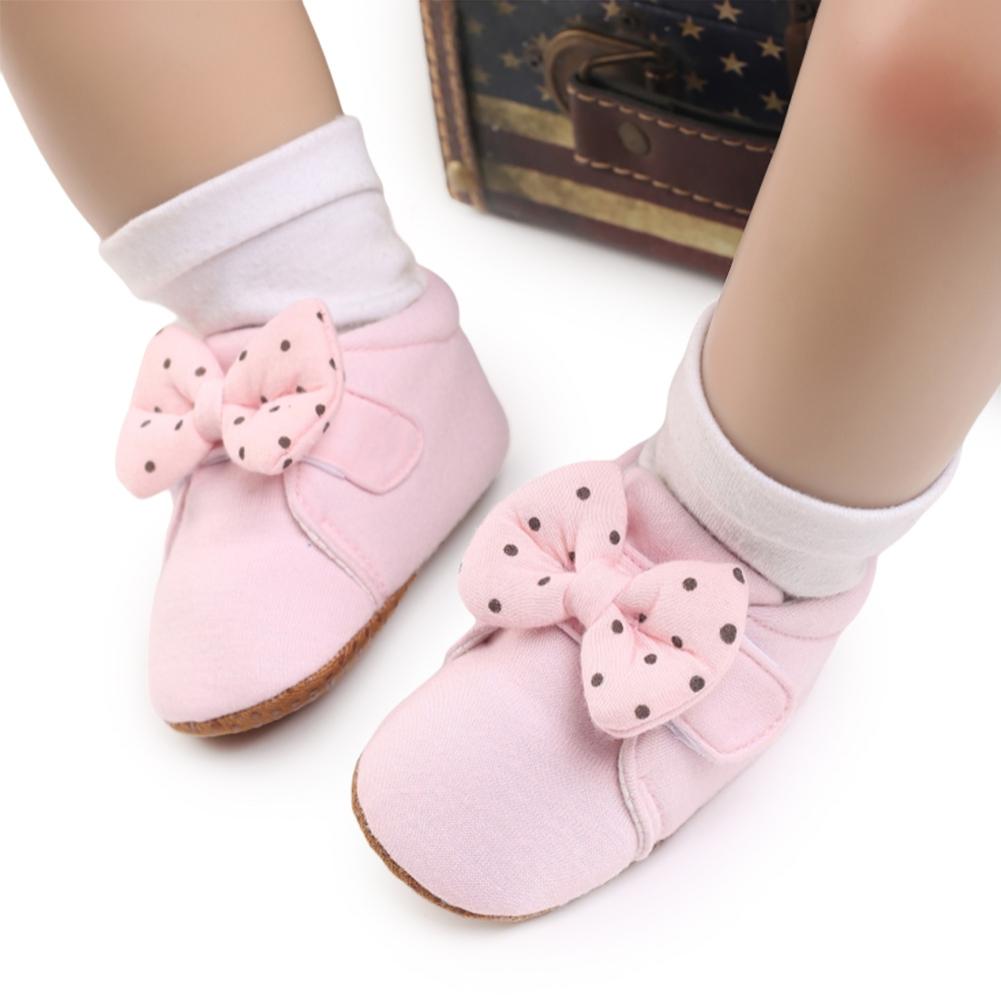 

Обувь для маленьких девочек, кроссовки для младенцев с мягкой подошвой, высокие кеды для малышей, обувь для малышей, обувь для первых ходунков с бантом, противоскользящая обувь для кроватки, 0-18 месяцев 3/L