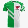 Maglietta da calcio con stampa 3D della bandiera del Galles per uomo Abbigliamento Estivo Casual Sportiva Manica Corta