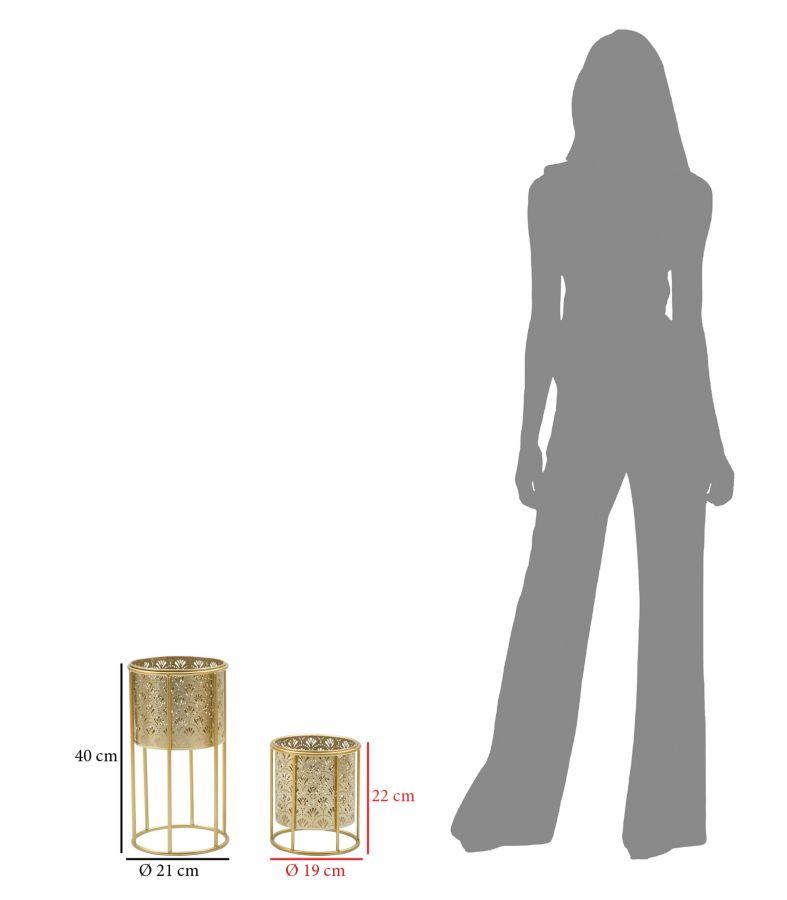 Vase Holder Golvy Set 2 Pcs -A- Cm Ø 21X40-19X22