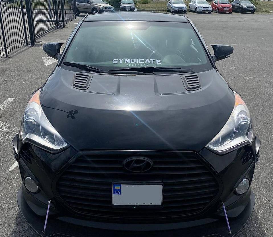 

Накладки на дзеркала із вирізом під поворот BMW-style (2 шт) для Hyundai Veloster 2011-2017 рр.