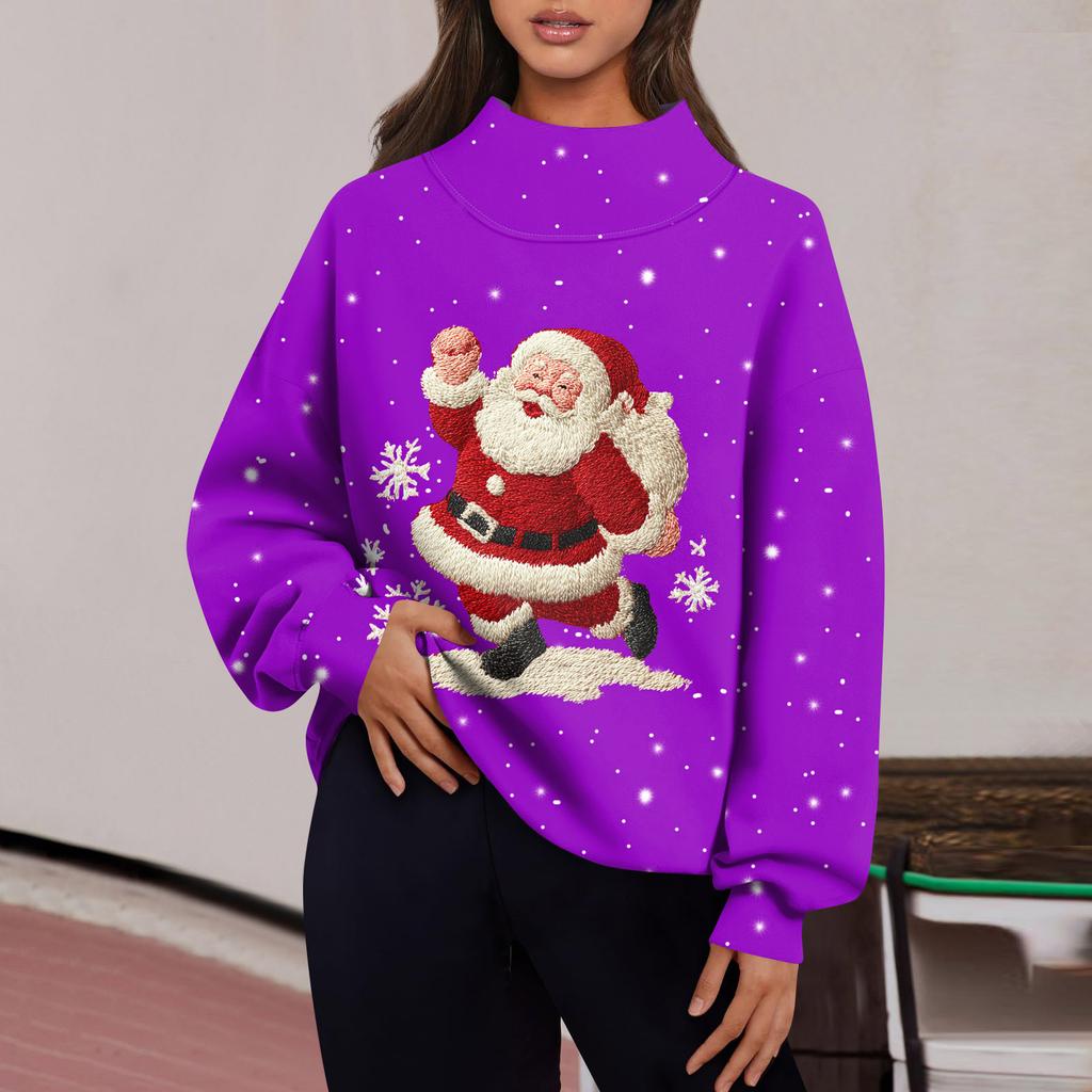 Damen-Sweatshirt, Sportliches Flanell-Sweatshirt, Langarm-Top, Lässiges V-Ausschnitt-Sweatshirt