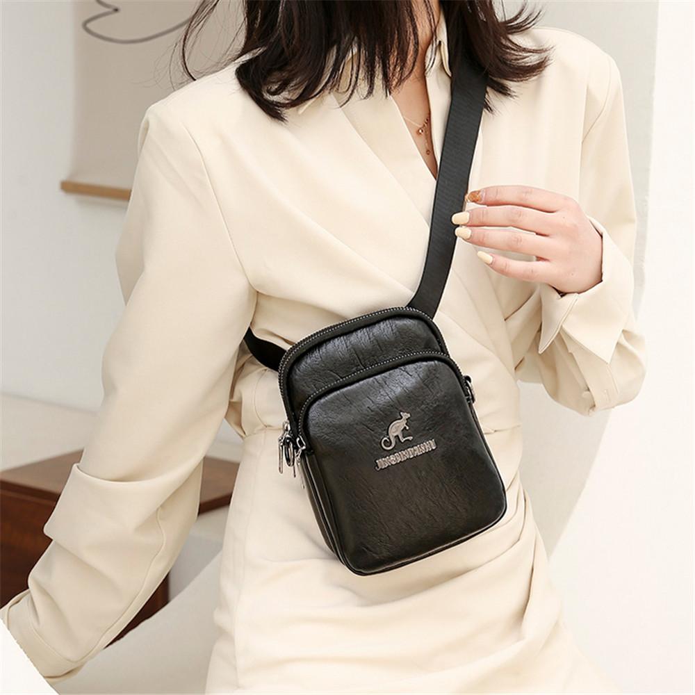 Mini geantă de umăr de designer de lux, cu design de culoare solidă, din piele, de înaltă calitate, pentru femei, geantă pentru telefon mobil.