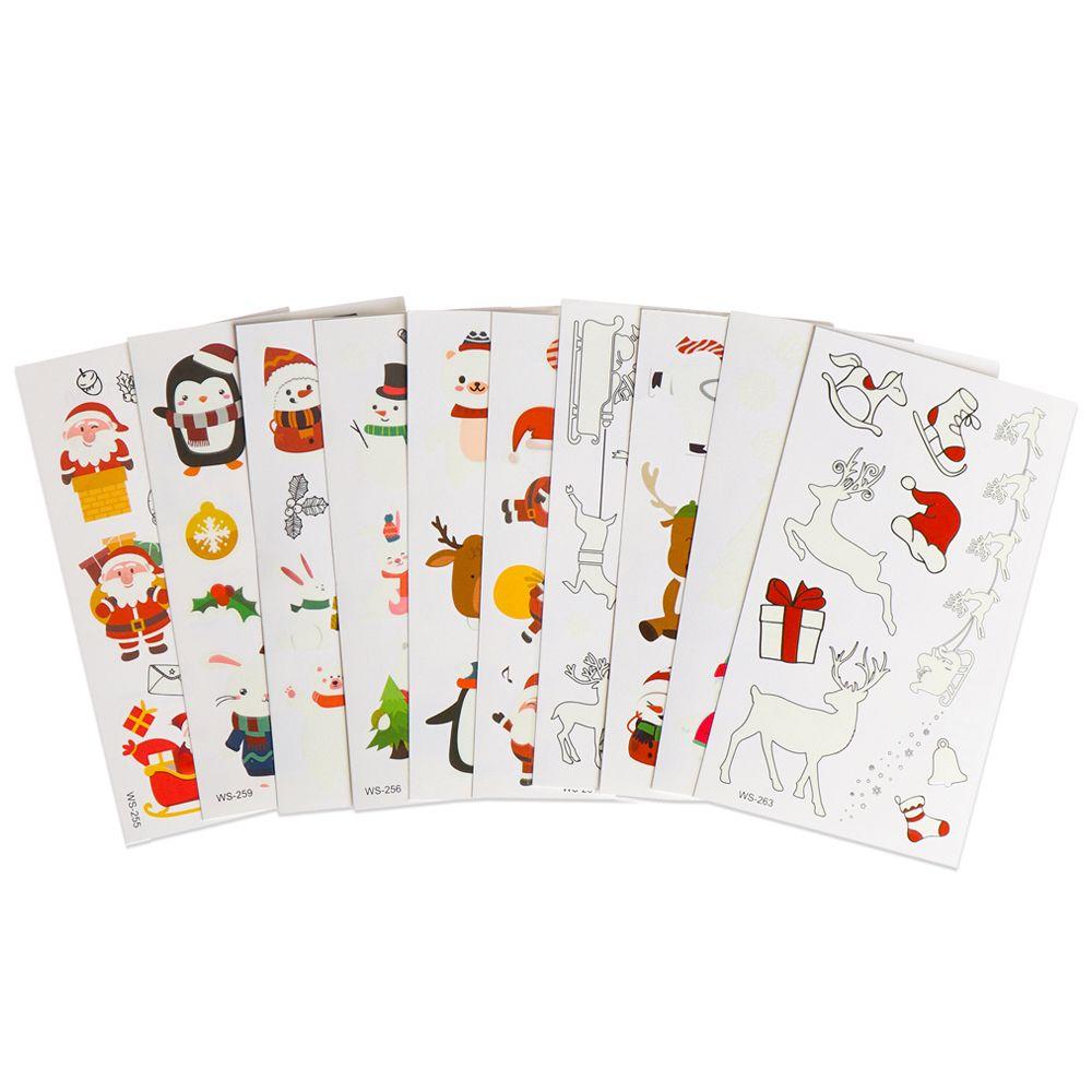 

Водостойкие светящиеся в темноте новогодние временные светящиеся рождественские татуировки-наклейки